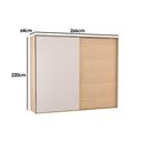 Ver imagem 2 de Guarda Roupa Casal 2 Portas de Correr e 4 Gavetas Ph 1806 Carvalho Nature/off White - Herval
