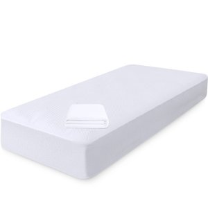 Capa Protetora de Colchão Solteiro Impermeável 100 Silencioso de Malha Premium 88X188X36cm BF Colchõ