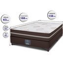 Ver imagem 2 de Cama Box Casal Colchão + Box 138x188x63 Spring Zen com Molas Ensacadas Marrom Cama Inbox