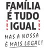 Adesivo Decorativo de Parede Frases Família É Tudo Igual Lindo para Sala de Visita - 1