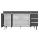 Ver imagem 7 de Balcão Gabinete para Pia 160cm 3 Portas Andréia Cinza - AJL Móveis