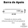 Alça de Apoio Barra 60cm Kit 3 Unidades Inox Cadeirante Idoso Deficiente Banheiro Segurança Acessibi - 3
