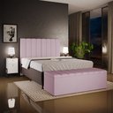 Ver imagem 2 de Calçadeira Recamier Baú para Cama de Casal Dália 140x50 Cm W01 Suede Rosê - Lyam Decor