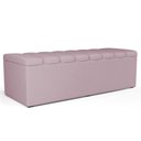 Ver imagem 1 de Calçadeira Recamier Baú para Cama de Casal Dália 140x50 Cm W01 Suede Rosê - Lyam Decor
