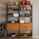 Ver imagem 1 de Closet 1 Porta 2 Gavetas 100% Mdf Maitê Marrom/Preto Fosco - Pnr Móveis
