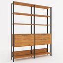Ver imagem 6 de Closet 1 Porta 2 Gavetas 100% Mdf Maitê Marrom/Preto Fosco - Pnr Móveis