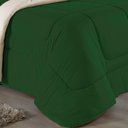 Ver imagem 2 de Kit Edredom Dupla Face + Jogo de Lençol Casal Viúva Nobre 6 Peças Malha 100% Algodão - Verde-