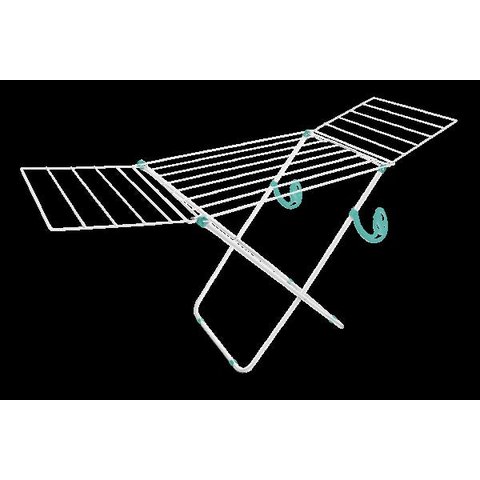 Varal De Chão Napoles - Aço - Branco - Secalux - Com Abas - 0,85 X 0,48 X 0,49 - A/L/P (M)