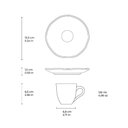 Ver imagem 5 de Conjunto com 6 Xícaras de Café com Pires Orgânico New White 120ml