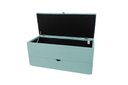 Ver imagem 2 de Recamier Puff Baú Sapateira e Gaveta 90 Cm para Cama de Solteiro - Azul Tiffany