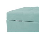 Ver imagem 3 de Recamier Puff Baú Sapateira e Gaveta 90 Cm para Cama de Solteiro - Azul Tiffany