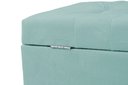 Ver imagem 3 de Recamier Puff Baú Sapateira e Gaveta 90 Cm para Cama de Solteiro - Azul Tiffany