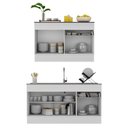 Ver imagem 5 de Kit Balcão de Cozinha para Pia 150cm e Balcão 120cm Veneza Multimóveis Mp2286