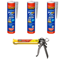 Ver imagem 1 de Kit 3 Pu40 Cinza 400g Dryko e Pistola P/ Silicone Tramontina