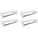 Ver imagem 1 de Kit 4 Cabideiros de Parede Arara Porta Roupas Quarto Closet Branco - Straub Web