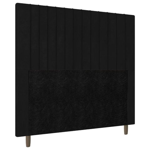 Cabeceira Cama Box Casal King Size Nala 195cm Corano Preto