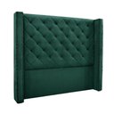 Ver imagem 1 de Cabeceira Cama Box Solteiro 90cm e Recamier Vicenza Veludo S04 Cor Verde