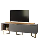 Ver imagem 1 de Rack para TV 65 Polegadas Sagary 1.8 Eax Móveis Cinza/Tauari