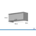 Ver imagem 2 de Armário Aéreo Cozinha Elena 1 Porta Basc 70cm Of White MGM