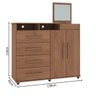 Cômoda Diamante New Castanho – MiraRack Móveis - 5