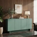 Ver imagem 2 de Buffet Aparador Atta 4 Portas Moderno 120cm Verde Jade