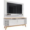 Painel Tv 50 Pol 088163 E Rack Com Adega 011077 Branco Noce DCASA - 1