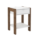 Ver imagem 3 de Mesa de Cabeceira 41cm com Tomada para Celular AZ1016 Nogal/Branco - Tecno Mobili