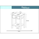 Ver imagem 4 de Mesa de Cabeceira 41cm com Tomada para Celular Az1016 Tecno Mobili - Nogal/branco