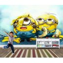Ver imagem 1 de Papel de Parede 3D Minions 0004 - Adesivos de Parede