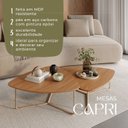 Ver imagem 5 de Kit 2 Mesas de Centro para Sala Design Orgânico Capri Metal Dourada - Verde Sálvia/Verde Sálvia