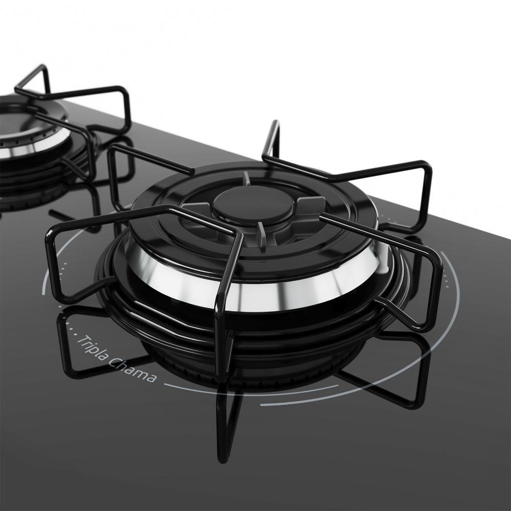 Cooktop Mueller 5 Bocas com Queimador Tripla Chama Bivolt MadeiraMadeira
