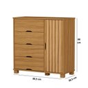 Ver imagem 3 de Cômoda Bela 100% MDF Marrom/Nature