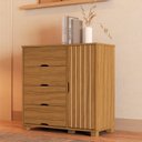 Ver imagem 1 de Cômoda Bela 100% MDF Marrom/Nature
