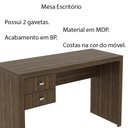 Ver imagem 3 de Mesa com 2 Gavetas para Escritório Home Office ME4123 MDP Nogal - Gran Belo