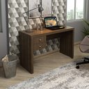 Ver imagem 4 de Mesa com 2 Gavetas para Escritório Home Office ME4123 MDP Nogal - Gran Belo