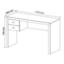 Ver imagem 2 de Mesa com 2 Gavetas para Escritório Home Office ME4123 MDP Nogal - Gran Belo