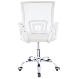 Cadeira de Escritório Secretária Base Cromada com Rodinha Fortt Lisboa Branca - Csf02-b - 4
