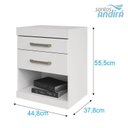 Ver imagem 2 de Mesa Cabeceira Plus Branco Brilho – Santos Andirá