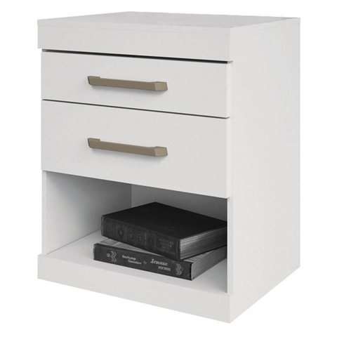 Mesa Cabeceira Plus Branco Brilho – Santos Andirá