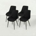 Ver imagem 1 de Conjunto com 4 Cadeiras para Sala de Jantar Volga