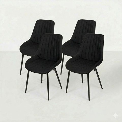 Conjunto com 4 Cadeiras para Sala de Jantar Volga
