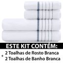 Ver imagem 2 de Toalhas de Banho e Rosto Karsten 100% Algodão com 4 Peças Bressan