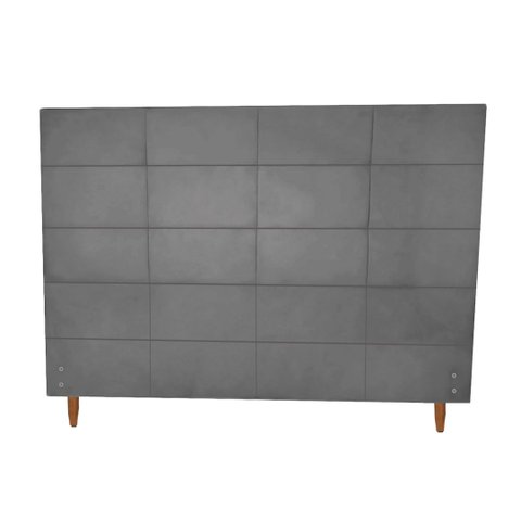 Cabeceira Larissa para colchão de 1,38 Mt-Suede Grafite