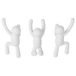 Cabideiro / Ganchos de Parede BUDDY (3 un) Branco - Umbra - 1