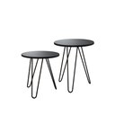 Ver imagem 3 de Mesa de Canto Duo Lisboa Ferro Preto Tampo Preto