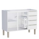 Ver imagem 2 de Gabinete de Aço para Pia 120cm 2 Portas 4 Gavetas Flora Cozimax Branco
