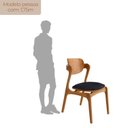 Ver imagem 5 de Conjunto Mesa 180cm x 80cm Tampo MDF Canto Copo 6 Cadeiras Celeste Marrom/Preto/Imbuia