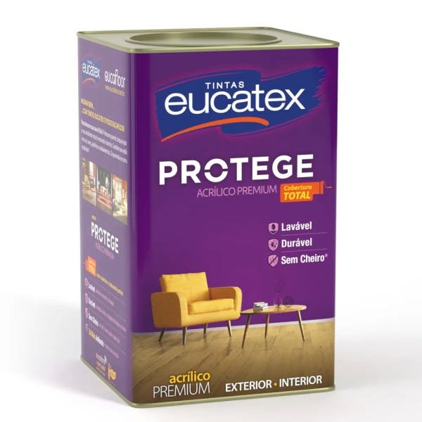 Eucatex Acrílico Fosco Protege Premium 18 L Branco Branco - 1