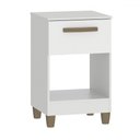 Ver imagem 2 de Mesa de Cabeceira Prada 1 Gaveta Branco - Fellicci