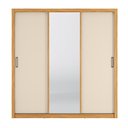 Ver imagem 4 de Guarda Roupa Roupeiro 3 Portas de Correr Residence Cinamon Touch Off White Demóbile